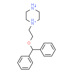ChemSpider 2D Image | 1-[2-(Diphenylmethoxy)ethyl]piperazinediium | C19H26N2O