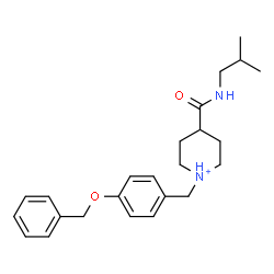 ChemSpider 2D Image | 1-[4-(Benzyloxy)benzyl]-4-(isobutylcarbamoyl)piperidinium | C24H33N2O2