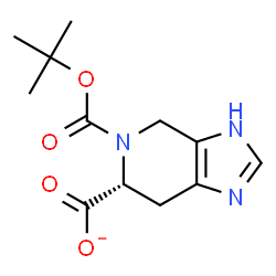 ChemSpider 2D Image | (6R)-5-{[(2-Methyl-2-propanyl)oxy]carbonyl}-4,5,6,7-tetrahydro-3H-imidazo[4,5-c]pyridine-6-carboxylate | C12H16N3O4