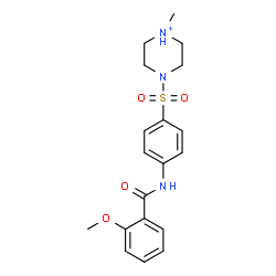 ChemSpider 2D Image | 4-({4-[(2-Methoxybenzoyl)amino]phenyl}sulfonyl)-1-methylpiperazin-1-ium | C19H24N3O4S
