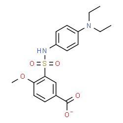 ChemSpider 2D Image | 3-{[4-(Diethylamino)phenyl]sulfamoyl}-4-methoxybenzoate | C18H21N2O5S