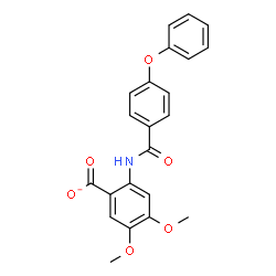 ChemSpider 2D Image | 4,5-Dimethoxy-2-[(4-phenoxybenzoyl)amino]benzoate | C22H18NO6