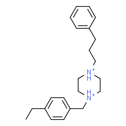 ChemSpider 2D Image | 1-(4-Ethylbenzyl)-4-(3-phenylpropyl)piperazinediium | C22H32N2