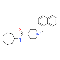 ChemSpider 2D Image | 4-(Cycloheptylcarbamoyl)-1-(1-naphthylmethyl)piperidinium | C24H33N2O