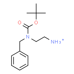 ChemSpider 2D Image | 2-(Benzyl{[(2-methyl-2-propanyl)oxy]carbonyl}amino)ethanaminium | C14H23N2O2
