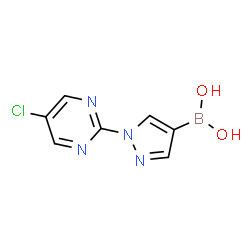 ChemSpider 2D Image | [1-(5-Chloro-2-pyrimidinyl)-1H-pyrazol-4-yl]boronic acid | C7H6BClN4O2