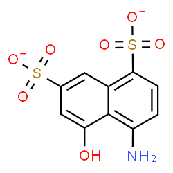 ChemSpider 2D Image | 4-Amino-5-hydroxy-1,7-naphthalenedisulfonate | C10H7NO7S2