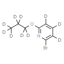 ChemSpider 2D Image | 2-Bromo-6-[(~2~H_7_)propyloxy](~2~H_3_)pyridine | C8D10BrNO