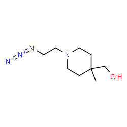 ChemSpider 2D Image | [1-(2-Azidoethyl)-4-methyl-4-piperidinyl]methanol | C9H18N4O