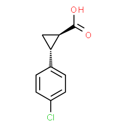 ChemSpider 2D Image | (1R,2R)-2-(4-Chlorophenyl)cyclopropanecarboxylic acid | C10H9ClO2