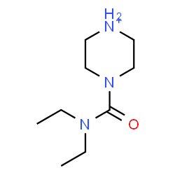 ChemSpider 2D Image | 4-(Diethylcarbamoyl)piperazin-1-ium | C9H20N3O