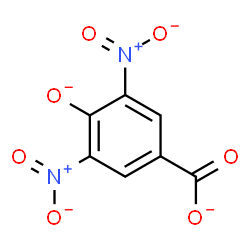 ChemSpider 2D Image | 3,5-Dinitro-4-oxidobenzoate | C7H2N2O7