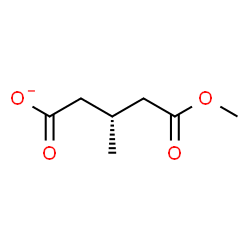ChemSpider 2D Image | (3R)-5-Methoxy-3-methyl-5-oxopentanoate | C7H11O4