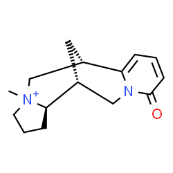 ChemSpider 2D Image | (1S,9R,10R)-14-Methyl-6-oxo-7-aza-14-azoniatetracyclo[7.6.1.0~2,7~.0~10,14~]hexadeca-2,4-diene | C15H21N2O
