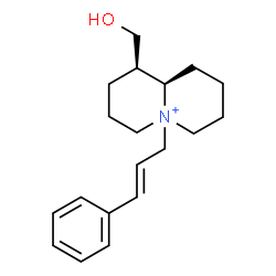 ChemSpider 2D Image | (1R,9aR)-1-(Hydroxymethyl)-5-[(2E)-3-phenyl-2-propen-1-yl]octahydro-2H-quinolizinium | C19H28NO