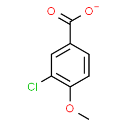 ChemSpider 2D Image | 3-Chloro-4-methoxybenzoate | C8H6ClO3