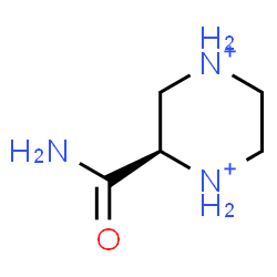 ChemSpider 2D Image | (2R)-2-Carbamoylpiperazinediium | C5H13N3O