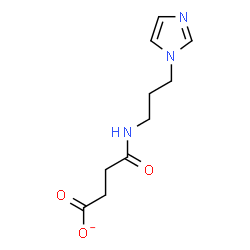 ChemSpider 2D Image | 4-{[3-(1H-Imidazol-1-yl)propyl]amino}-4-oxobutanoate | C10H14N3O3