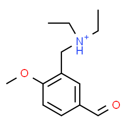 ChemSpider 2D Image | N-Ethyl-N-(5-formyl-2-methoxybenzyl)ethanaminium | C13H20NO2