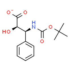 ChemSpider 2D Image | (2R,3S)-2-Hydroxy-3-({[(2-methyl-2-propanyl)oxy]carbonyl}amino)-3-phenylpropanoate | C14H18NO5
