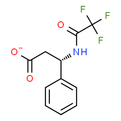 ChemSpider 2D Image | (3S)-3-Phenyl-3-[(trifluoroacetyl)amino]propanoate | C11H9F3NO3