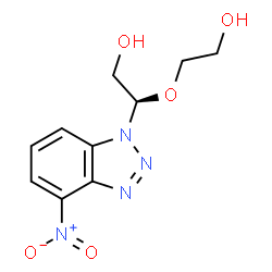 ChemSpider 2D Image | (2R)-2-(2-Hydroxyethoxy)-2-(4-nitro-1H-benzotriazol-1-yl)ethanol | C10H12N4O5
