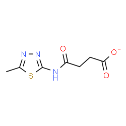 ChemSpider 2D Image | 4-[(5-Methyl-1,3,4-thiadiazol-2-yl)amino]-4-oxobutanoate | C7H8N3O3S
