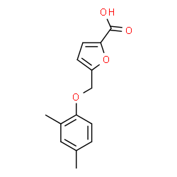ChemSpider 2D Image | 5-[(2,4-Dimethylphenoxy)methyl]-2-furoic acid | C14H14O4