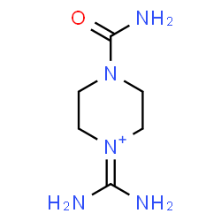 ChemSpider 2D Image | 4-Carbamoyl-1-(diaminomethylene)piperazin-1-ium | C6H14N5O