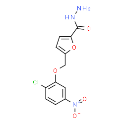 ChemSpider 2D Image | 5-[(2-Chloro-5-nitrophenoxy)methyl]-2-furohydrazide | C12H10ClN3O5