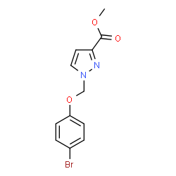 ChemSpider 2D Image | METHYL 1-(4-BROMOPHENOXYMETHYL)PYRAZOLE-3-CARBOXYLATE | C12H11BrN2O3