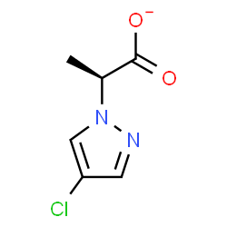 ChemSpider 2D Image | (2R)-2-(4-Chloro-1H-pyrazol-1-yl)propanoate | C6H6ClN2O2