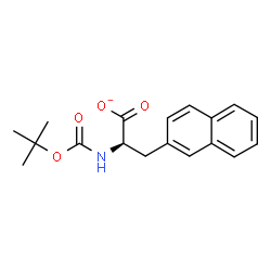 ChemSpider 2D Image | (2R)-2-({[(2-Methyl-2-propanyl)oxy]carbonyl}amino)-3-(2-naphthyl)propanoate | C18H20NO4