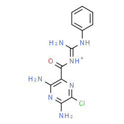 ChemSpider 2D Image | (E)-Amino(anilino)-N-[(3,5-diamino-6-chloro-2-pyrazinyl)carbonyl]methaniminium | C12H13ClN7O