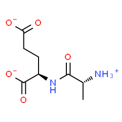 ChemSpider 2D Image | (2R)-2-{[(2R)-2-Ammoniopropanoyl]amino}pentanedioate | C8H13N2O5