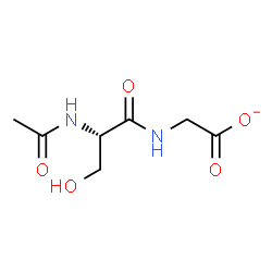 ChemSpider 2D Image | [(N-Acetyl-L-seryl)amino]acetate | C7H11N2O5