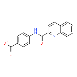 ChemSpider 2D Image | 4-[(2-Quinolinylcarbonyl)amino]benzoate | C17H11N2O3