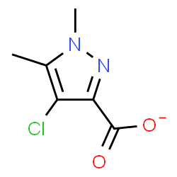 ChemSpider 2D Image | 4-Chloro-1,5-dimethyl-1H-pyrazole-3-carboxylate | C6H6ClN2O2