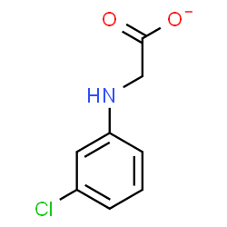 ChemSpider 2D Image | [(3-Chlorophenyl)amino]acetate | C8H7ClNO2
