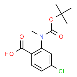 ChemSpider 2D Image | N-Boc-N-methyl-4-chloroanthranilic acid | C13H16ClNO4