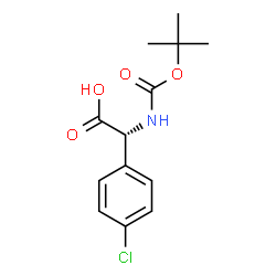 ChemSpider 2D Image | N-Boc-2-(4'-chlorophenyl)-D-glycine | C13H16ClNO4