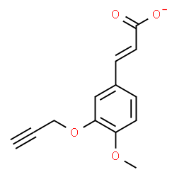 ChemSpider 2D Image | (2E)-3-[4-Methoxy-3-(2-propyn-1-yloxy)phenyl]acrylate | C13H11O4