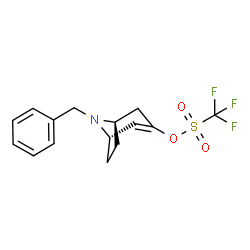 ChemSpider 2D Image | (1S,5R)-8-Benzyl-8-azabicyclo[3.2.1]oct-2-en-3-yl trifluoromethanesulfonate | C15H16F3NO3S