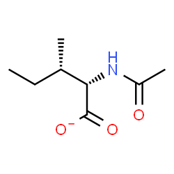ChemSpider 2D Image | (2S,3S)-2-Acetamido-3-methylpentanoate | C8H14NO3