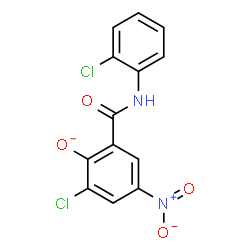 ChemSpider 2D Image | 2-Chloro-6-[(2-chlorophenyl)carbamoyl]-4-nitrophenolate | C13H7Cl2N2O4