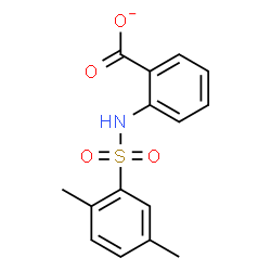 ChemSpider 2D Image | 2-{[(2,5-Dimethylphenyl)sulfonyl]amino}benzoate | C15H14NO4S