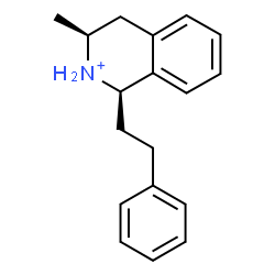ChemSpider 2D Image | (1R,3S)-3-Methyl-1-(2-phenylethyl)-1,2,3,4-tetrahydroisoquinolinium | C18H22N