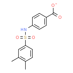 ChemSpider 2D Image | 4-{[(3,4-Dimethylphenyl)sulfonyl]amino}benzoate | C15H14NO4S