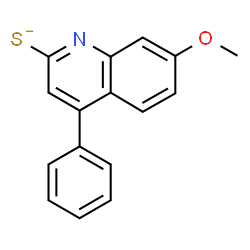 ChemSpider 2D Image | 7-Methoxy-4-phenyl-2-quinolinethiolate | C16H12NOS