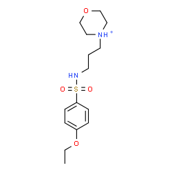 ChemSpider 2D Image | 4-(3-{[(4-Ethoxyphenyl)sulfonyl]amino}propyl)morpholin-4-ium | C15H25N2O4S